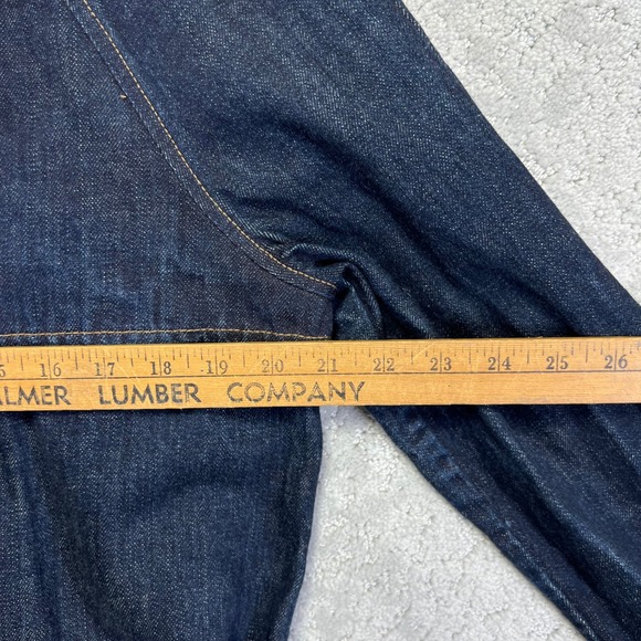 Lauren Jeans Co Ralph Lauren Trench Coat Womens Large Dark Wash Denim Belted - Picture 11 of 14